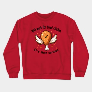 Angel Wings Crunchy Chicken - Sparkly and Delicious Snack Crewneck Sweatshirt